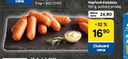 Tesco Vepřové klobásky nabídka
