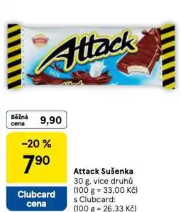 Tesco Attack sušenka nabídka
