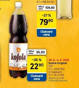Tesco Kofola original 1,5l nabídka