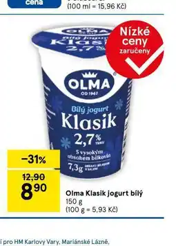 Tesco Olma m klasik jogurt bílý nabídka