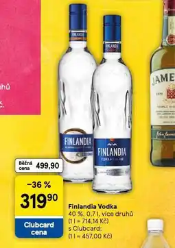 Tesco Finlandia vodka nabídka