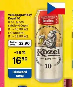 Tesco Pivo velkopopovický kozel 10 nabídka