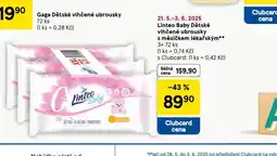 Tesco Linteo baby dětské vlhčené ubrousky nabídka