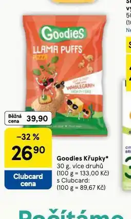 Tesco Goodies křupky nabídka
