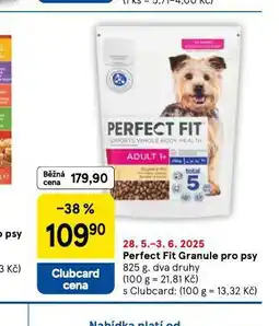 Tesco Perfect fit granule rpo psy nabídka