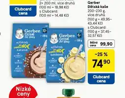 Tesco Gerber dětská kaše nabídka