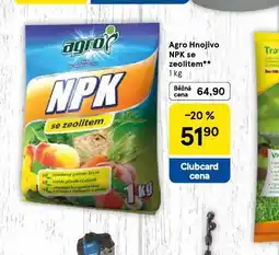 Tesco Agro hnojivo npk se zeolitem nabídka