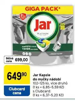 Tesco Jar kapsle do myčky nabídka