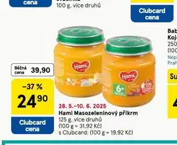 Tesco Hami masozeleninový příkrm nabídka