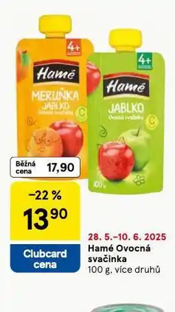 Tesco Hamé ovocná svačinka nabídka