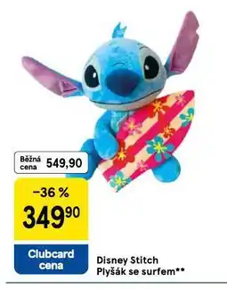 Tesco Disney stitch plyšák se surfem nabídka