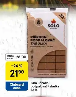 Tesco Solo přírodní podpalovač tabulka nabídka