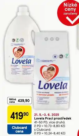 Tesco Lovela prací gel nabídka