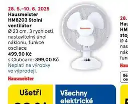 Tesco Hausmeister stolní ventilátor nabídka