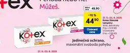 Tesco Kotex dámské tampony nabídka
