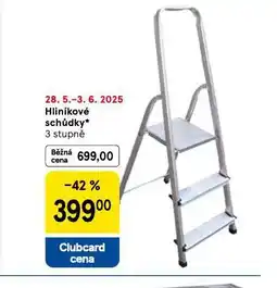 Tesco Hliníkové schůdky nabídka