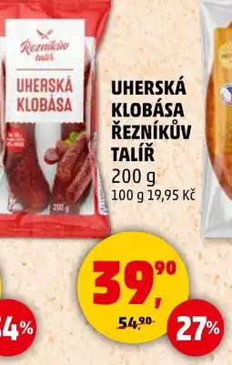 Penny Market Uherská klobása řezníkův talíř nabídka