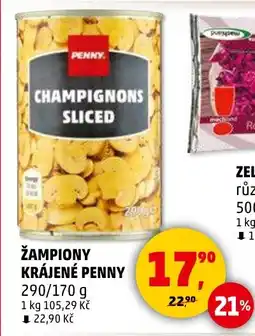 Penny Market Žampiony krájené penny nabídka