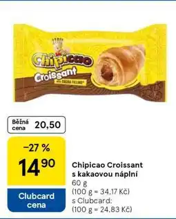 Tesco Chipicao Croissant s kakaovou náplní nabídka