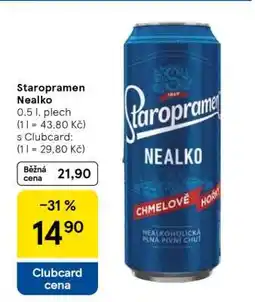 Tesco Staropramen Nealko nabídka