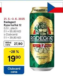 Tesco Radegast Ryze Hořká 12 nabídka