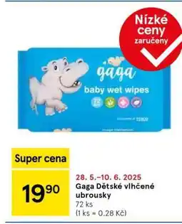 Tesco Gaga Dětské vlhčené ubrousky nabídka