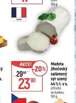 Globus Madeta jihočeský salámový sýr uzený 44% nabídka