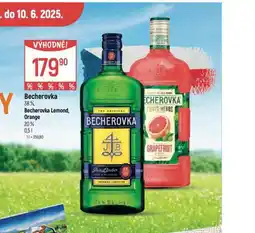 Globus Becherovka, behcrovka lemond, orange nabídka