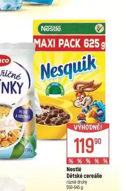 Globus Nestlé dětské cereálie nabídka