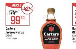 Globus Cartes javorový sirup nabídka