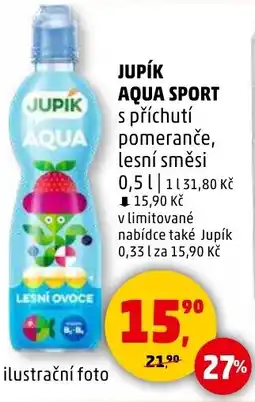 Penny Market Jupík aqua sport s příchutí pomeranče, lesní směsi nabídka