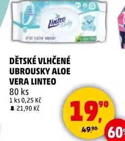 Penny Market Dětské vlhčené ubrousky aloe vera linteo nabídka