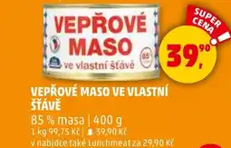 Penny Market Vepřové maso ve vlastní stave nabídka