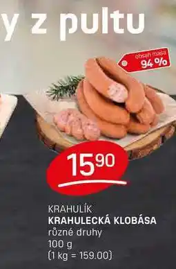 Flop KRAHULECKÁ KLOBÁSA různé druhy 100 g nabídka