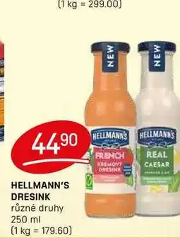 Flop HELLMANN'S DRESINK různé druhy 250 ml nabídka