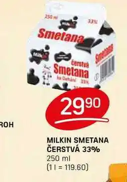 Flop MILKIN SMETANA ČERSTVÁ 33% 250 ml nabídka