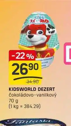 Flop KIDSWORLD DEZERT čokoládovo-vanilkový 70 g nabídka