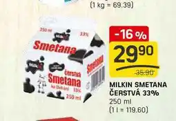 Flop MILKIN SMETANA ČERSTVÁ 33% 250 ml nabídka