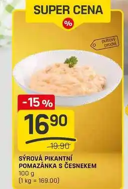 Flop SÝROVÁ PIKANTNÍ POMAZÁNKA S ČESNEKEM 100 g nabídka