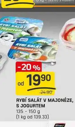 Flop RYBÍ SALÁT V MAJONÉZE, S JOGURTEM 135-150 g nabídka