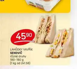 Flop LAHŮDKY VAVŘÍK SENDVIČ různé druhy 180-190 g nabídka