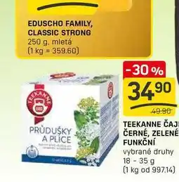 Flop TEEKANNE ČAJI PRŪDUŠKY A PLICE ČERNÉ, ZELENÉ FUNKČNÍ vybrané druhy 18-35 g nabídka