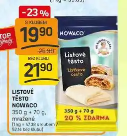 Flop Listové těsto Nowaco 350g nabídka