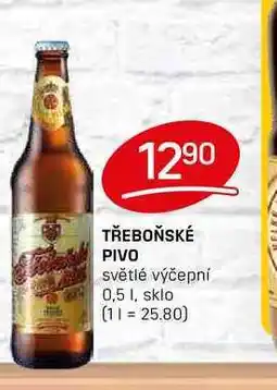 Flop TŘEBOŇSKÉ PIVO světlé výčepní 0,5l nabídka