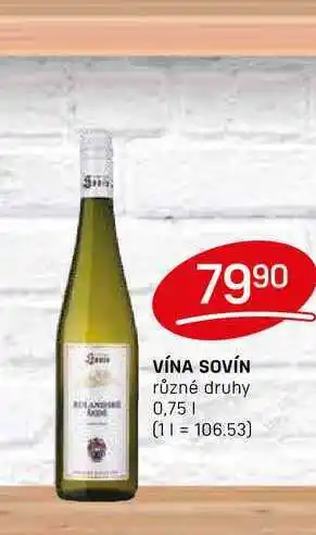 Flop VÍNA SOVÍN různé druhy 0,75l nabídka