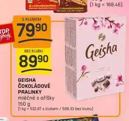 Flop GEISHA ČOKOLÁDOVÉ PRALINKY mléčné s oříšky 150 g nabídka