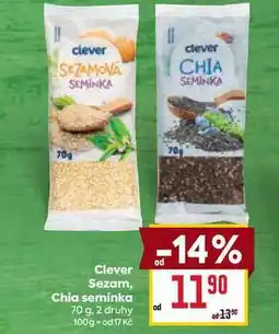 Billa Clever Sezam, Chia semínka 70 g nabídka