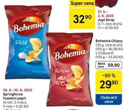 Tesco Bohemia Chipsy, 130 g, více druhů nabídka