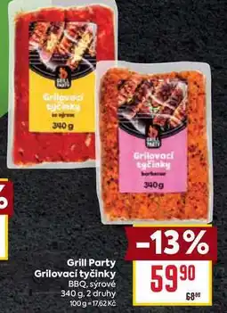 Billa Grill party Grilovací tyčinky 340g nabídka
