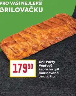 Billa Grill Party Vepřová žebra na gril marinovaná cena za 1 kg nabídka